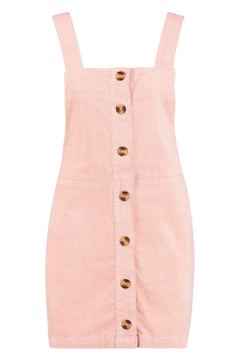 Horn button hot sale corduroy pinafore dress